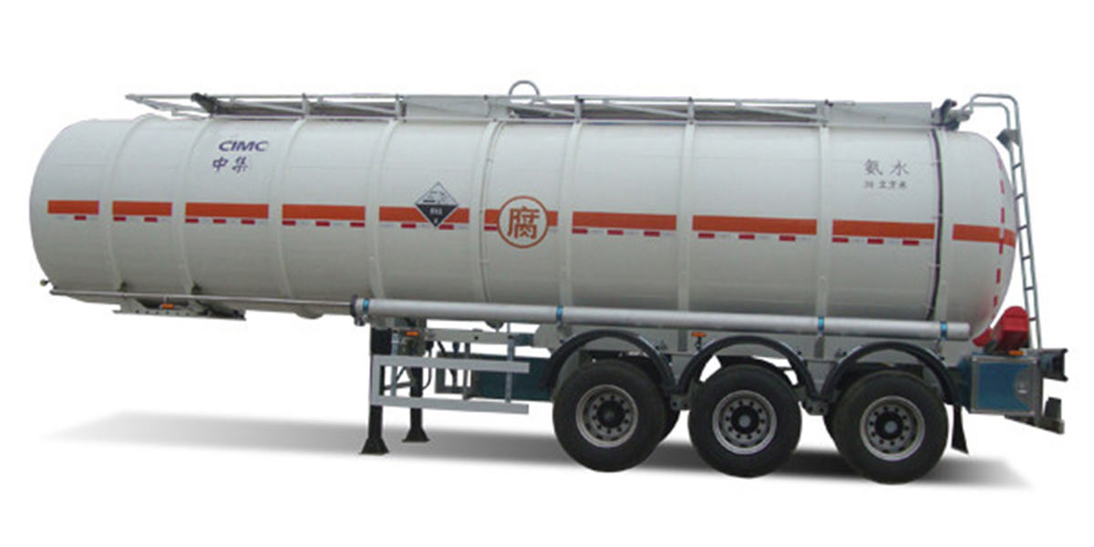 CIMC 3-axle 27000L corrosive liquid transport semi-trailer1